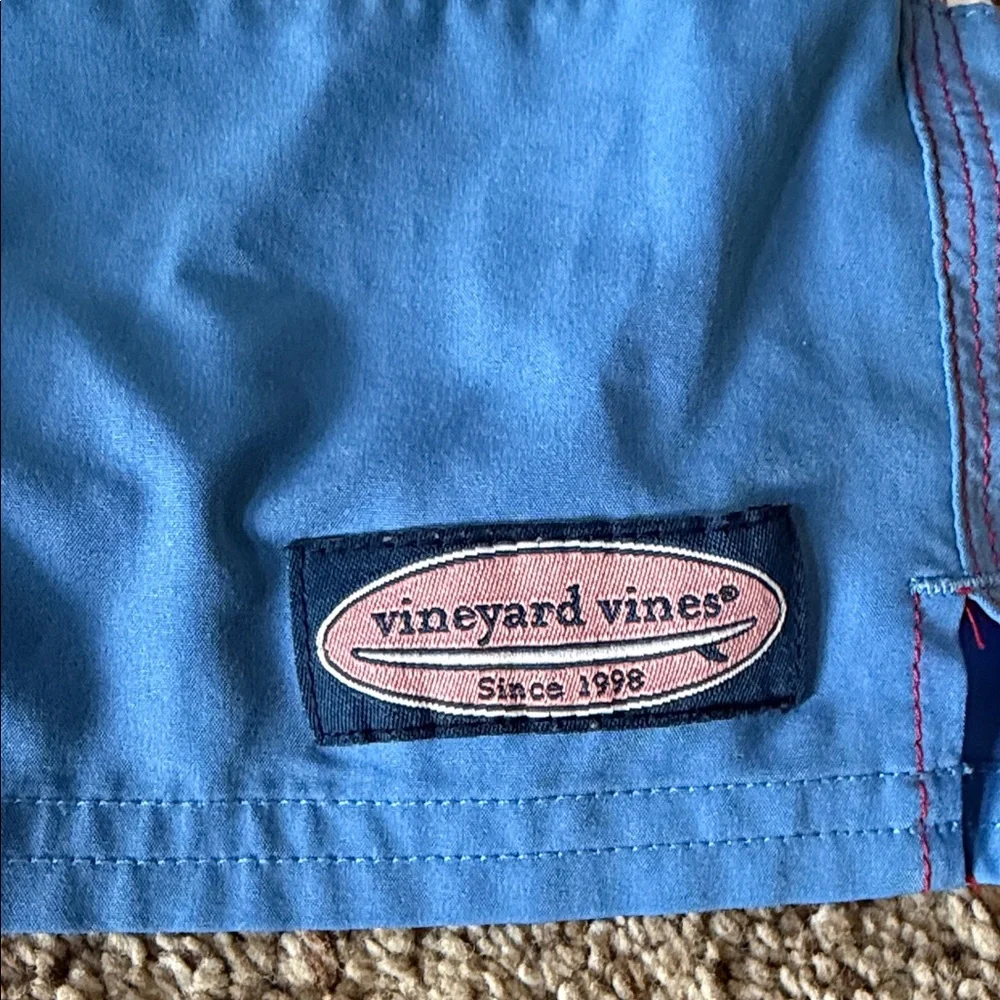 Vineyard Vines Red and Blue Star Swim Shorts Size M 12/14 - Picture 2 of 6